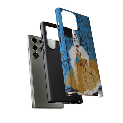 🎭🌹 The Lady At The Masquerade Gates Phone Case – Art Deco Fashion Illustration