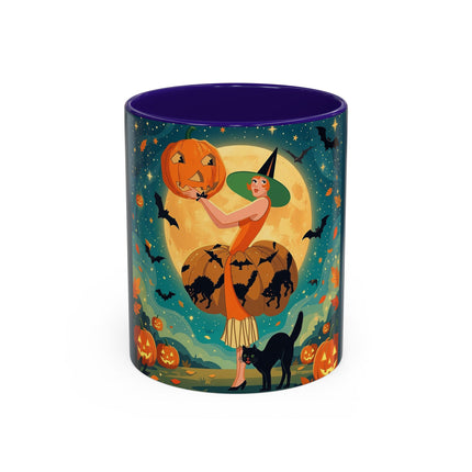 🦇🎃 The Witch Of Batwing Pumpkin Hollow Colorful Mug – Moonlit Halloween Charm