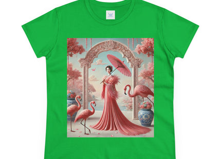 Petals, Porcelain, and Flamingos Cotton Tee