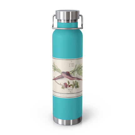 Carrot, Daucus carota and red currant, Ribes rubrum by Anselmus Boëtius de Boodt Copper Vacuum Insulated Bottle, 22oz