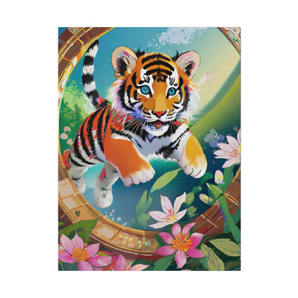 Majestic Tiger Cub Matte Canvas, Stretched, 0.75"