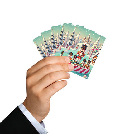 Nutcracker Candy-Striped Adventure Playing Cards