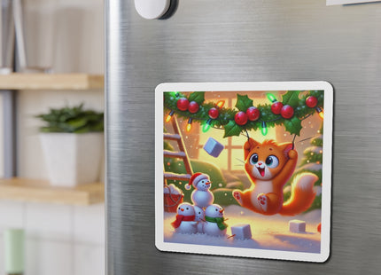 Naughty or Nice Kitten Christmas Die-Cut Magnets (5 Sizes)