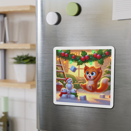 Naughty or Nice Kitten Christmas Die-Cut Magnets (5 Sizes)