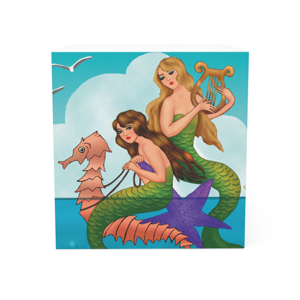Three Mermaids with Strings of Pearls by Carlo Chiostri Note Cube
