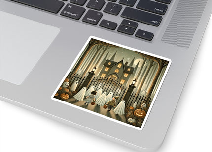 Ghostly Welcome – A Halloween Night Kiss-Cut Stickers (4 Sizes)