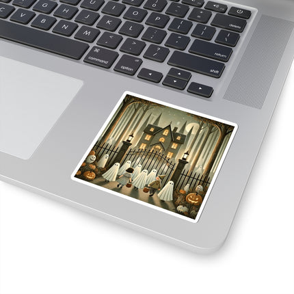 Ghostly Welcome – A Halloween Night Kiss-Cut Stickers (4 Sizes)