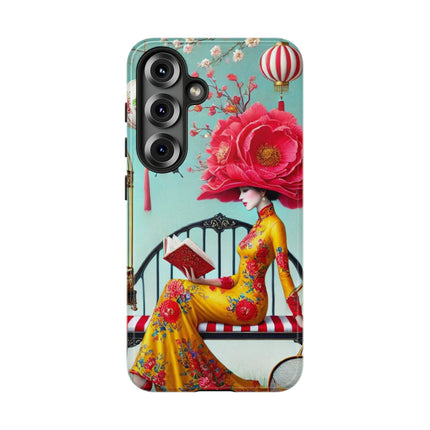 Reading In A Painted Garden Phone Cases