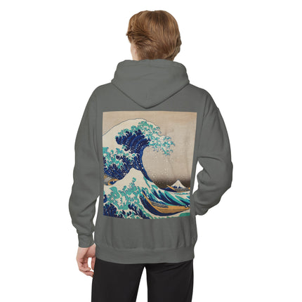 The Great Wave off Kanagawa by Katsushika Hokusai Unisex Garment-Dyed Hoodie