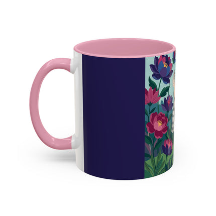 The Lady Of The Lotus Garden Colorful Mugs – Art Deco Botanical Elegance
