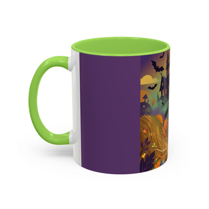 🌙🎃 The Scarecrow Of Haunted Hollow Colorful Mug – Whimsical Halloween Mystery