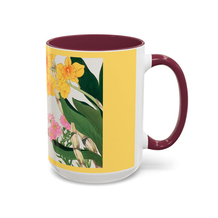 Golden Bow Orchid by Tanigami Kônan Colorful Mugs (11oz, 15oz)