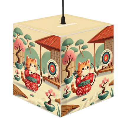 🏹🌸 Archer Kitten in the Zen Garden Light Cube Lamp – Focus, Whimsy & Zen Balance