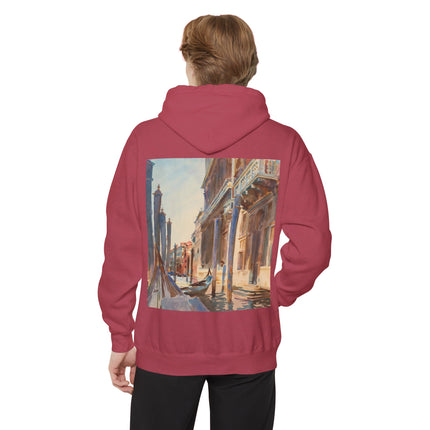 Gondola Moorings on the Grand Canal by John Singer Sargent Unisex Garment-Dyed Hoodie