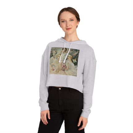 Les Femmes Fatales by Gerda Wegener Women’s Cropped Hooded Sweatshirt