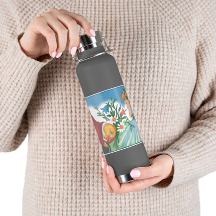 Fairy and Dapper Chick Copper Vacuum Insulated Bottle, 22 oz