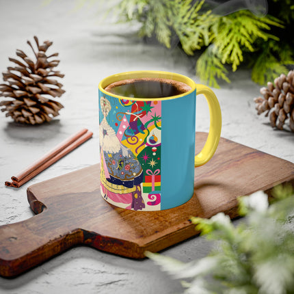 🎀✨ The Christmas Court Of Joy Colorful Mug – Art Deco Holiday Fantasy