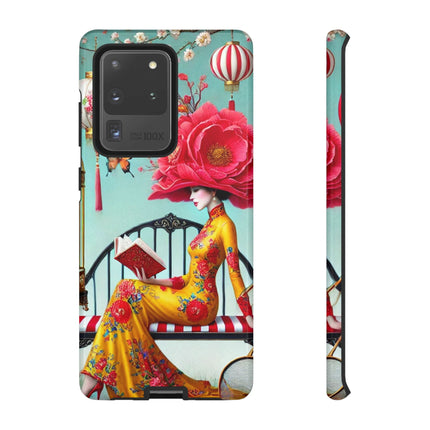 Reading In A Painted Garden Phone Cases
