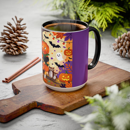 🎃🐈‍⬛ The Pumpkin Child’s Halloween Parade Colorful Mug – Whimsical Storybook Charm