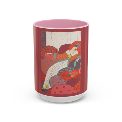 Les Coussins by Georges Lepape Colorful Mugs (11oz, 15oz)