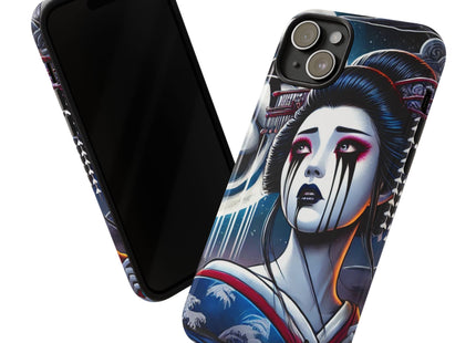 Geisha’s Black Ink Tears Phone Cases