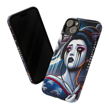 Geisha’s Black Ink Tears Phone Cases