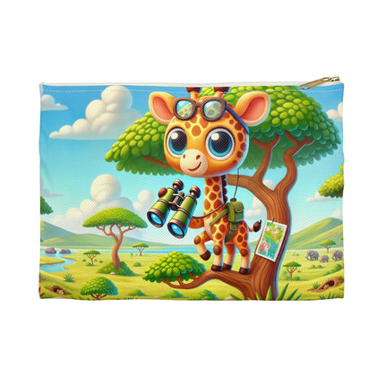 The Giraffe Lookout Flat Pouch – Savanna Grace & Watchful Wonder