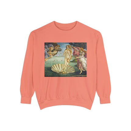 Birth of Venus by Sandro Botticelli Unisex Garment-Dyed Sweatshirt