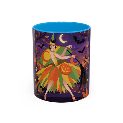 🎃🧙 The Witch Of Jack-O'-Lantern Hollow Colorful Mug – Whimsical Halloween Charm
