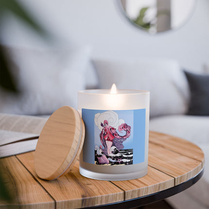 Goddess of the Swirling Sea Frosted Candle