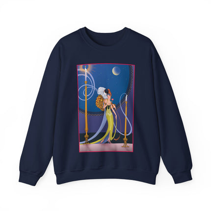 Smoke and Secrets: A Glamorous Encounter in Prohibition Era Heavy Blend™ Crewneck Sweatshirt