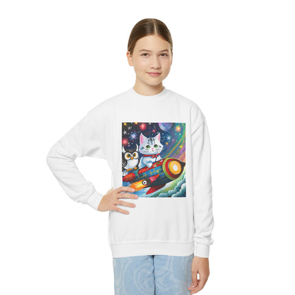 Flight of Fancy Youth Crewneck Sweatshirt – Imagination, Adventure & Cosmic Fun