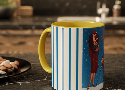 Snowfall & Couture Colorful Mugs (11oz, 15oz)