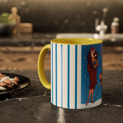 Snowfall & Couture Colorful Mugs (11oz, 15oz)
