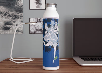 Where is my boy tonight by Ralph Barton Slim Water Bottle