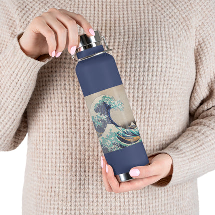 The Great Wave off Kanagawa by Katsushika Hokusai Copper Vacuum Insulated Bottle, 22oz
