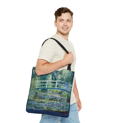 Water Lilies and Japanese Bridge by Claude Monet Tote Bag (AOP)