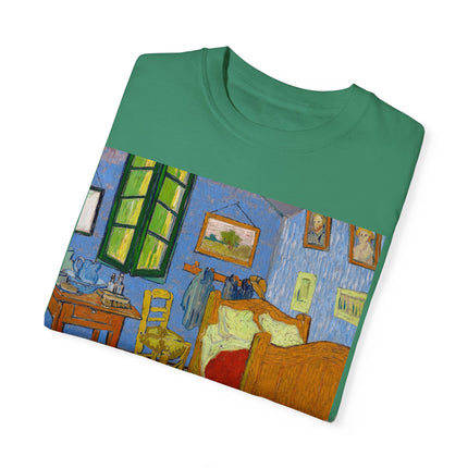 The Bedroom by Vincent van Gogh Unisex Garment-Dyed T-shirt