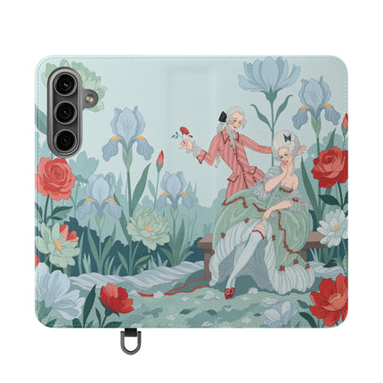 🌹💌 The Secret Rose Garden Courtship Flip Case – Art Deco Floral Romance