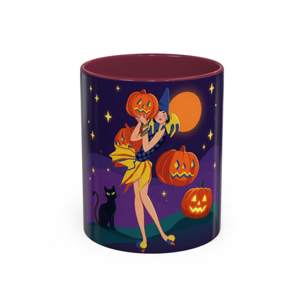 🎃🕯️ Moonlit Pumpkin Masquerade Colorful Mug – Whimsical Halloween Charm