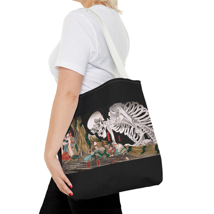 Mitsukuni Defying the Skeleton Spectre by Utagawa Kuniyoshi Tote Bag (AOP)