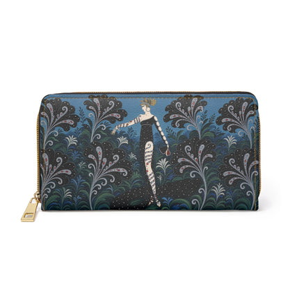 🖤✨ The Midnight Jeweled Garden Wallet – Art Deco Fashion Elegance