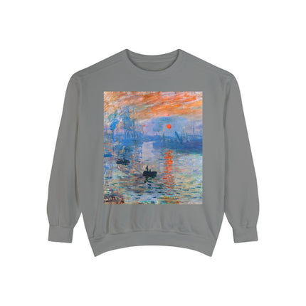 Sunrise by Claude Monet Unisex Garment-Dyed Sweatshirt
