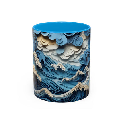 Dramatic Ocean with Crashing Waves Colorful Mugs (11oz, 15oz)