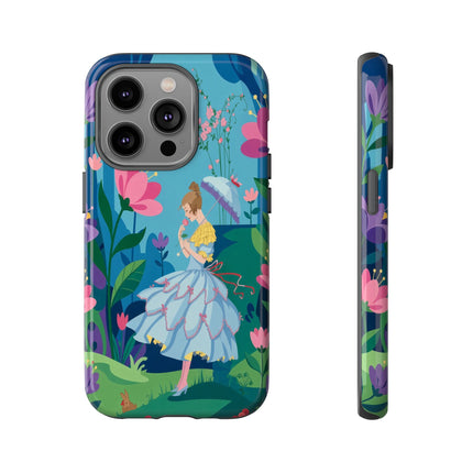🌸☂️ A Stroll Through The Enchanted Forest Phone Case – Art Deco Floral Fantasy