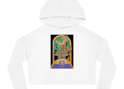 October & Opal, Tourmaline (from the Gem Series) by Sofia Chiostri Women’s Cropped Hooded Sweatshirt