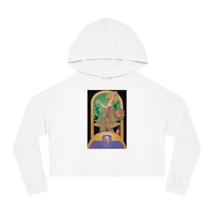 October & Opal, Tourmaline (from the Gem Series) by Sofia Chiostri Women’s Cropped Hooded Sweatshirt