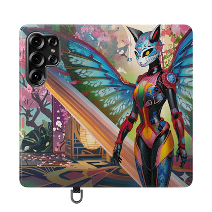 🦊🦋 Cyber Kitsune Butterfly Guardian Phone Case – Neon Magic & Digital Dreams
