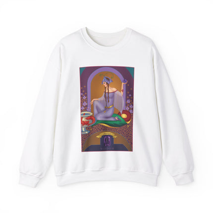 February & Amethyst (from the Gem Series) by Sofia Chiostri Heavy Blend™ Crewneck Sweatshirt