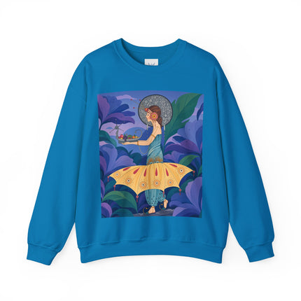 🦋🌿 The Butterfly Garden Offering Crewneck Sweatshirt – Art Deco Botanical Fantasy